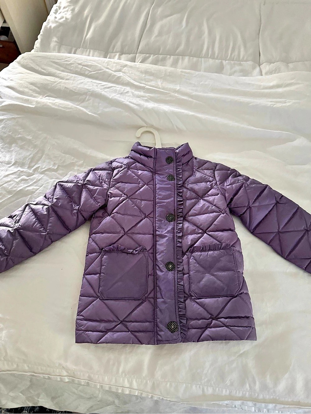 Hanna Andersson Purple Quilted Puffer Size 90 Like New fits 3T-4T